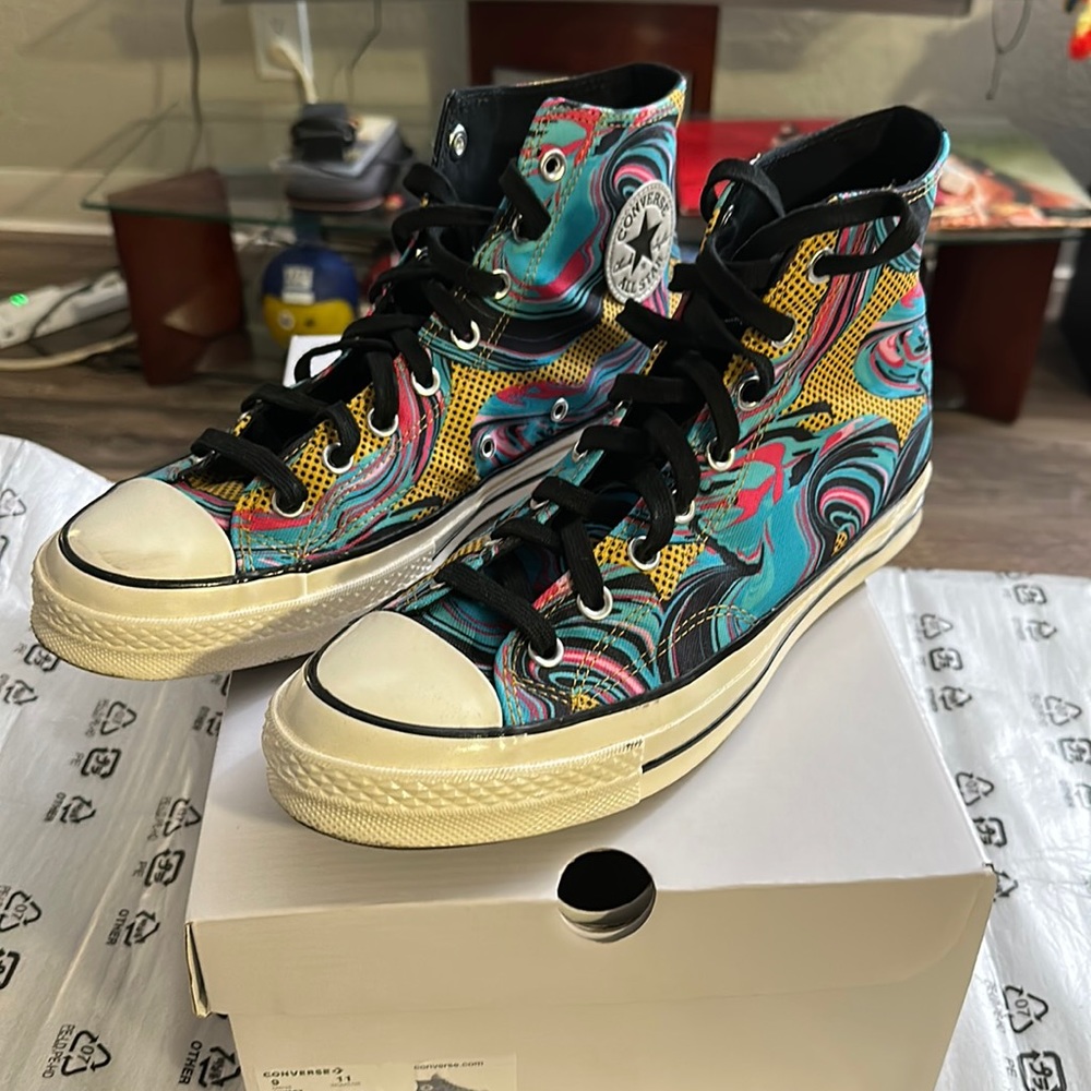 Converse Tie Dye paint swirled Chuck 70 sneakers